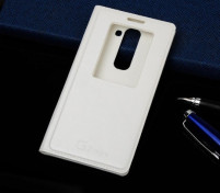 Кожен калъф FLIP COVER S-Veiw за LG G2 Mini D620 / LG G2 Mini Dual D618 бял